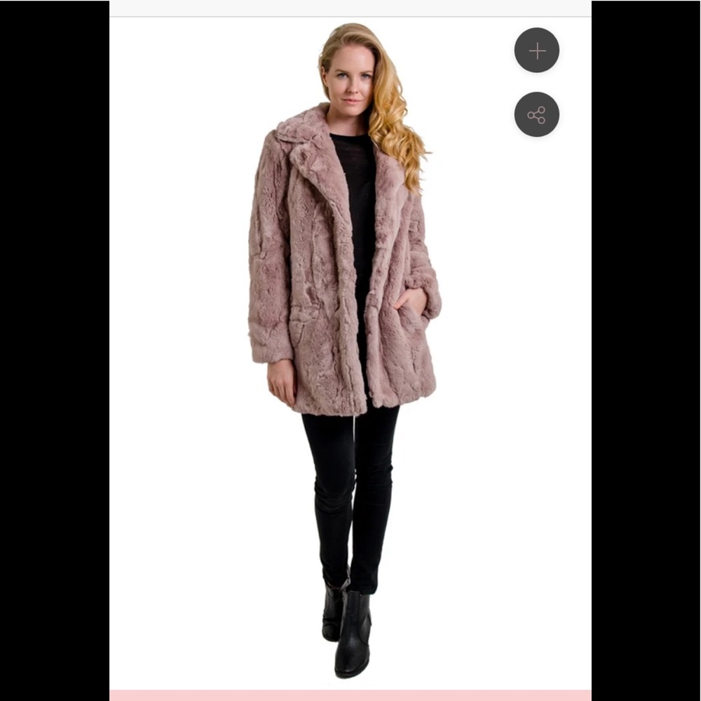 Valentine Genuine Rabbit Fur Jacket, NWOT